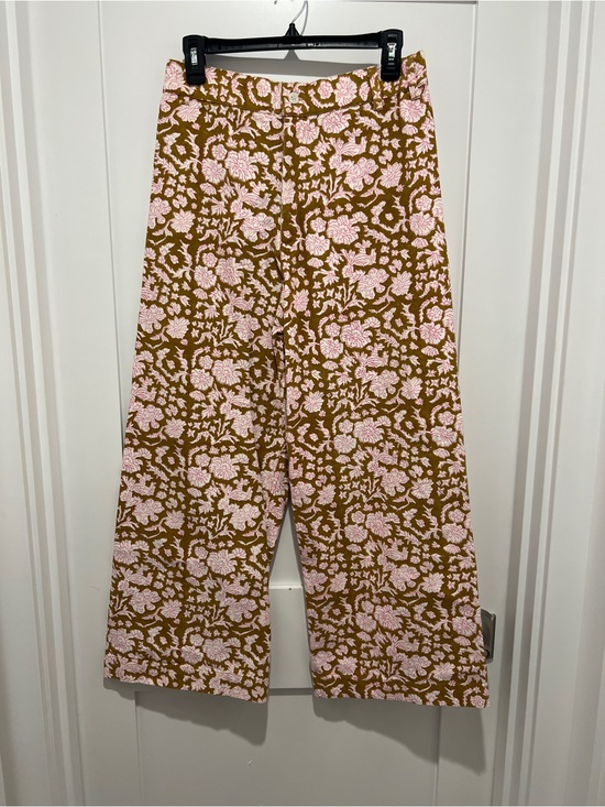 Sz Blockprints Pants - Woman’s SZ Blockprint Floral Pants in Pink and Brown L